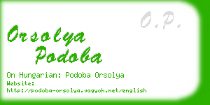 orsolya podoba business card